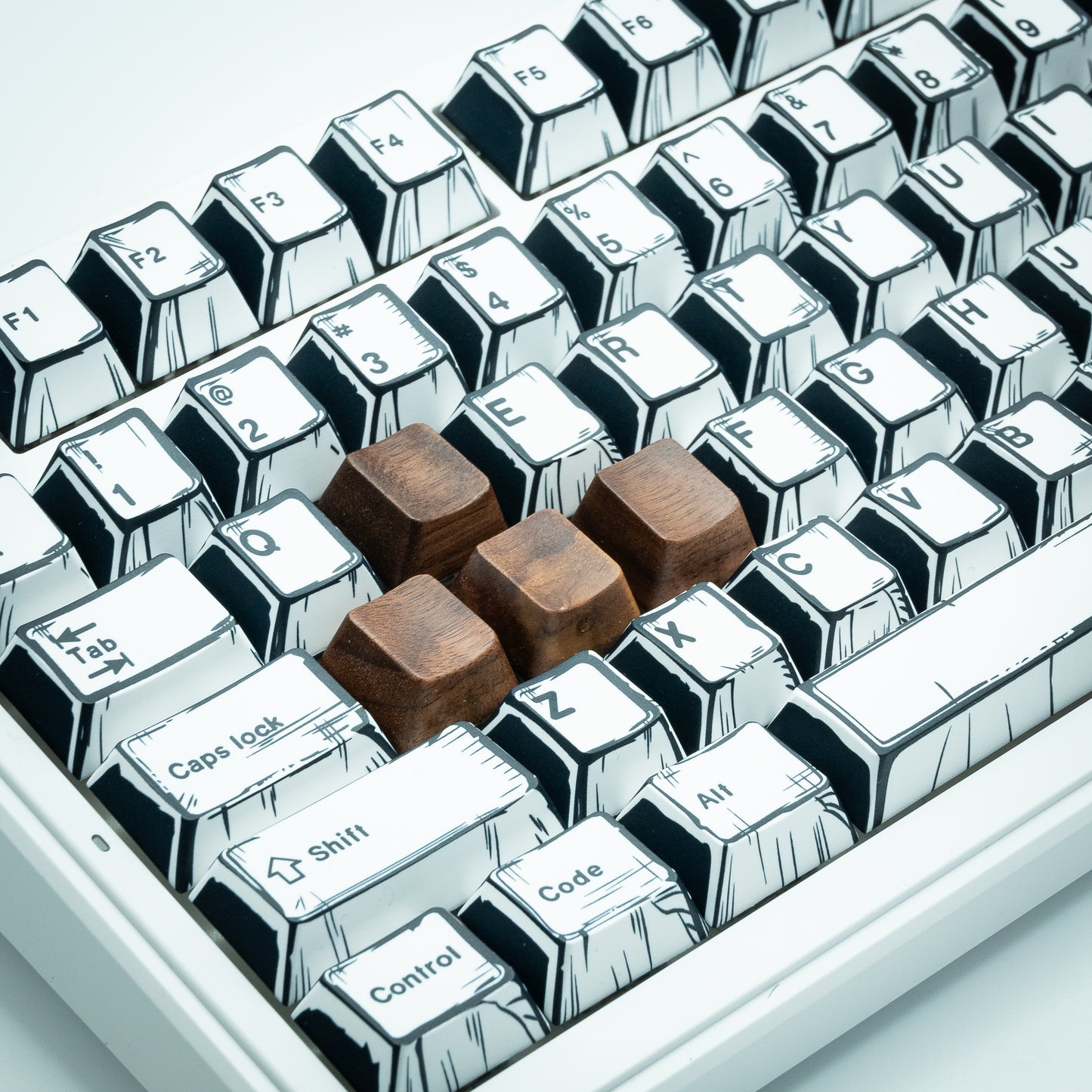 Walnut keycaps