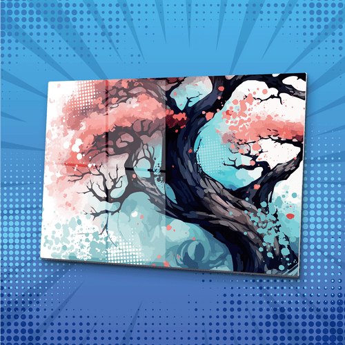 Bonsai Splatter Metal Poster