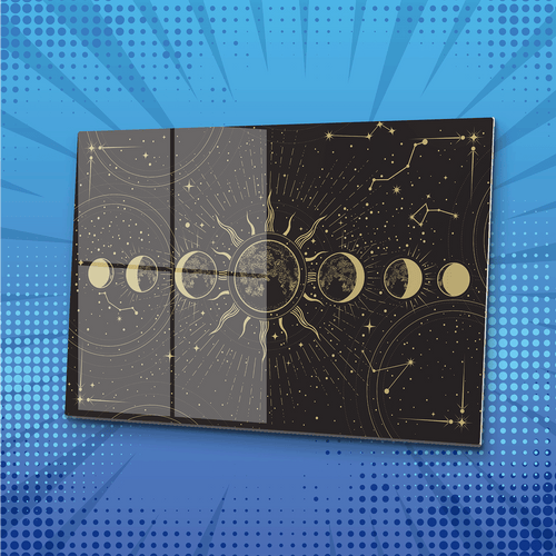 Moon Phases Metal Poster