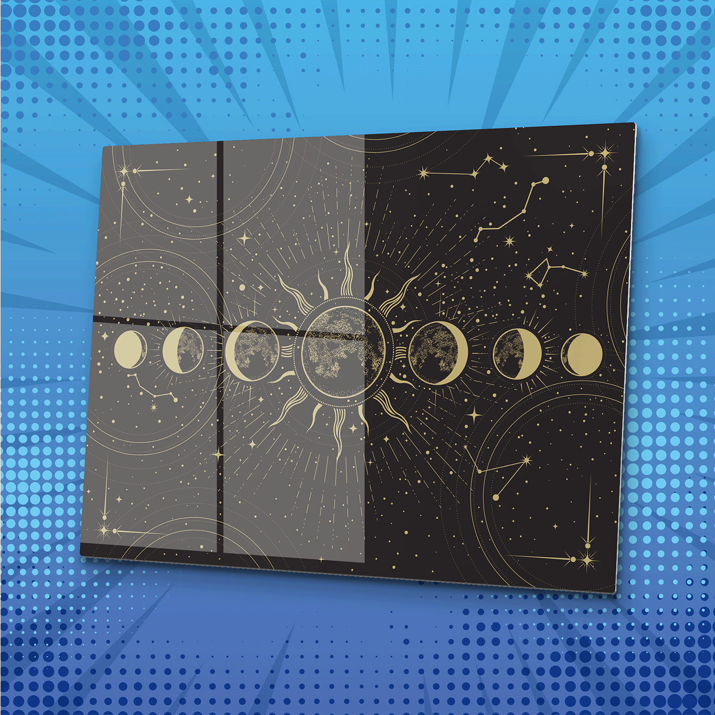 Moon Phases Metal Poster