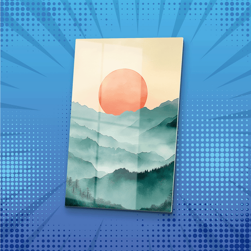Mountain Sunset Metal Poster