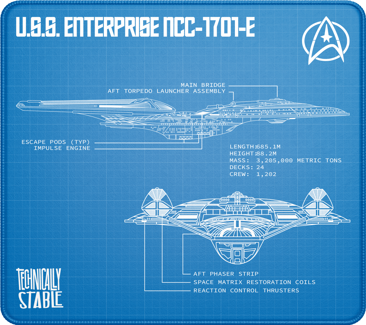 Starship Class E Blueprint