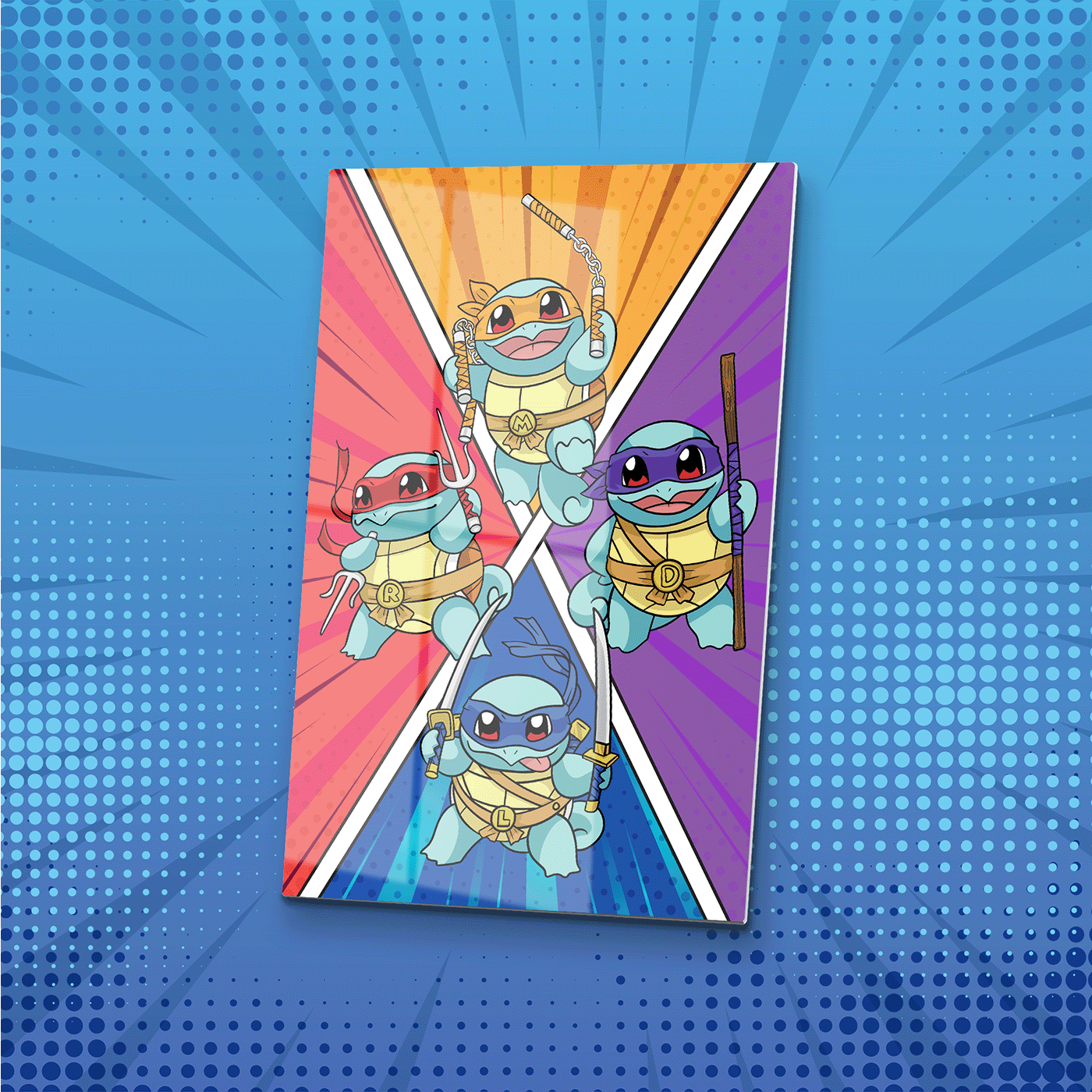 Turtle Power Metal Poster