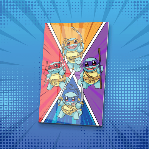 Turtle Power Metal Poster