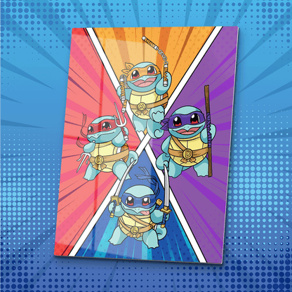 Turtle Power Metal Poster